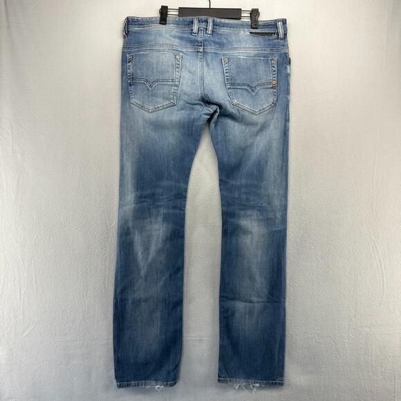 Diesel jeans mens 34x32 Fits 36x33 Blue Safado Regular Slim Straight Vintage y2k - Picture 10 of 15